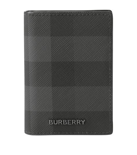 burberry check card case.